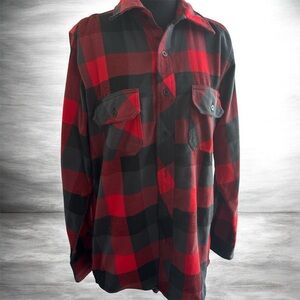Triveni Red and Black Plaid Long Sleeve Shirt